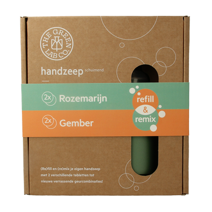 The Green Lab Co Handzeep premium starterset rozemarijn & gember 1.00 Set