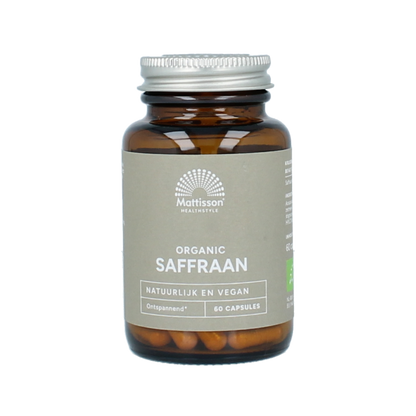 Mattisson Organic saffraan 30mg bio 60.00 Vegetarische capsules