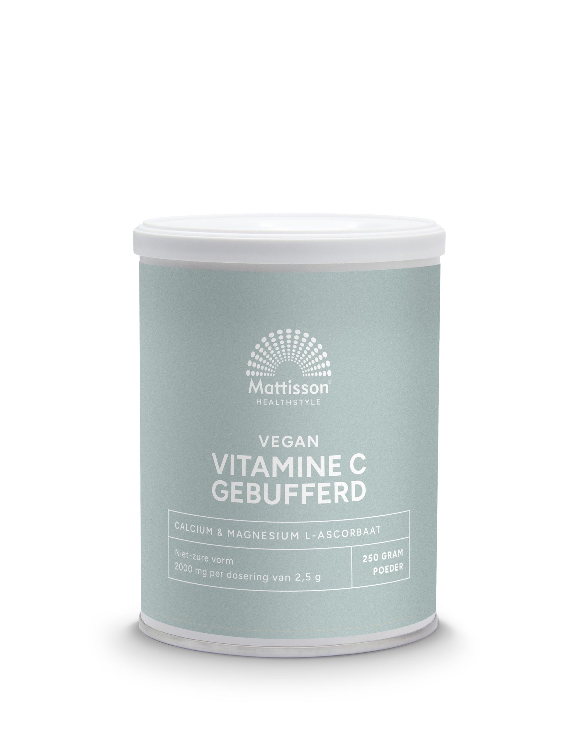 Mattisson Vitamine C gebufferd calcium & magnesium ascorbaat 250 Gram