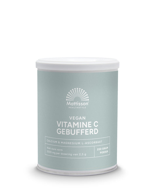 Mattisson Vitamine C gebufferd calcium & magnesium ascorbaat 250 Gram
