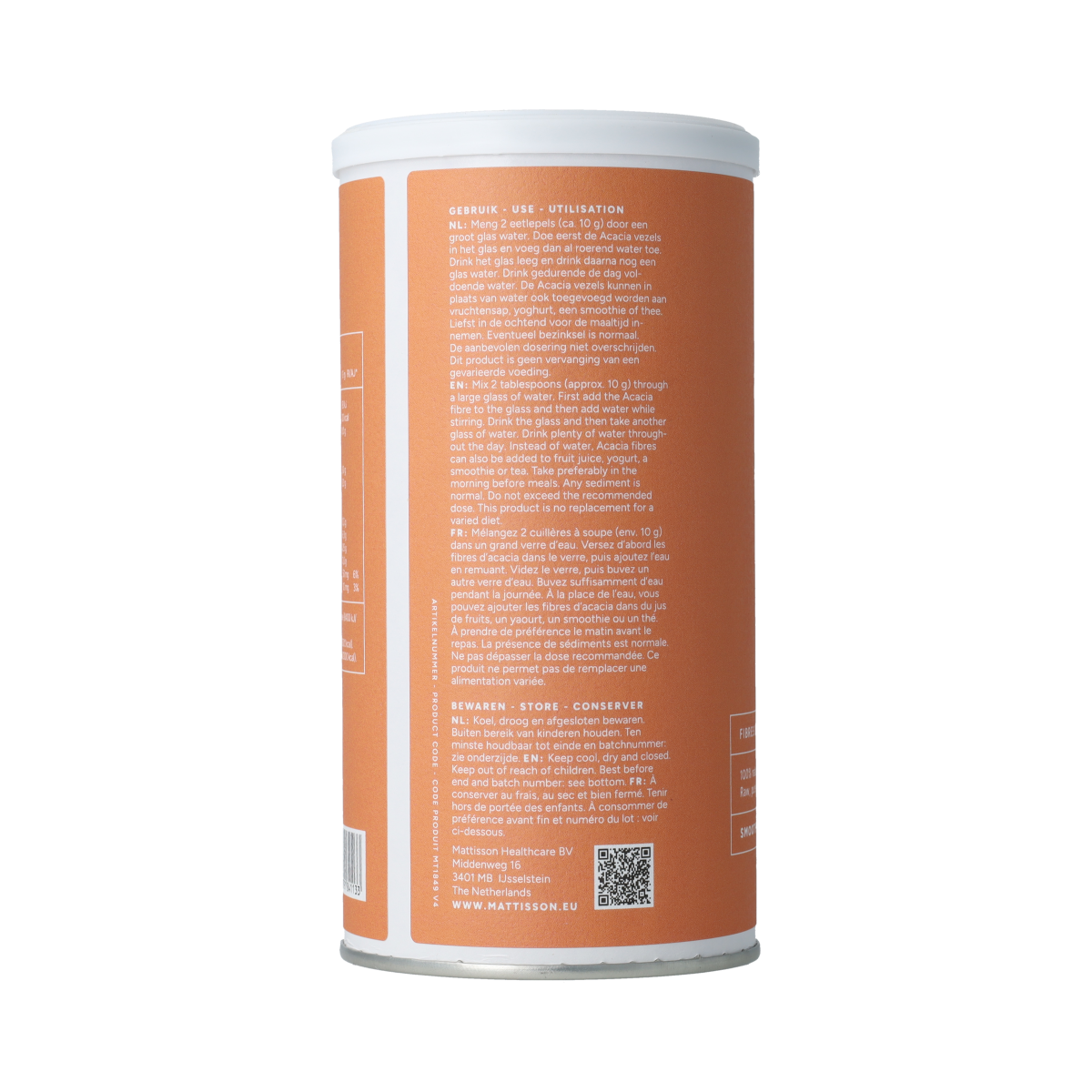 Mattisson Acacia vezels bio 200.00 Gram