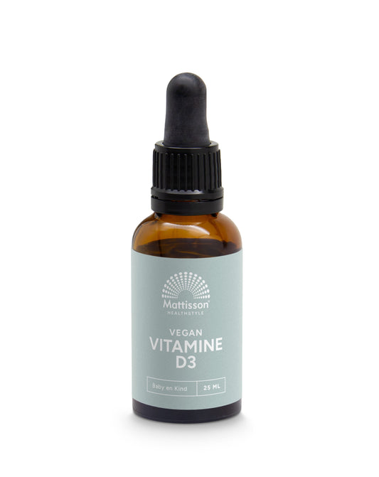 Mattisson Vitamine D3 baby & kind 10mcg vegan druppels 25 Milliliter