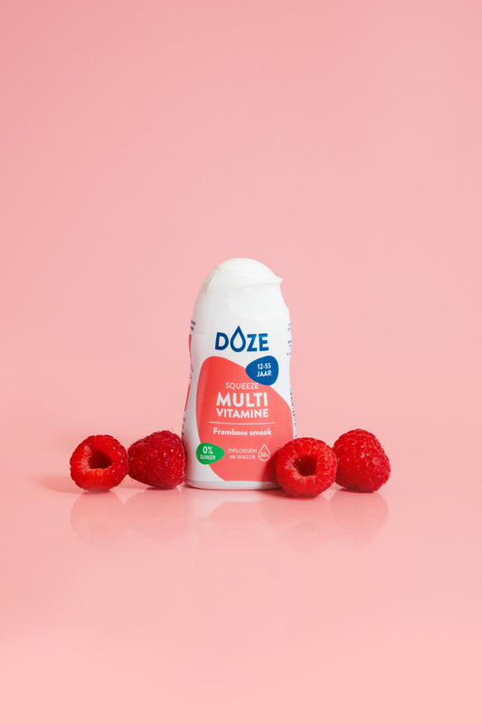 DOZE Vitamins Multi Framboos - vloeibare multivitamine 50.00 Milliliter