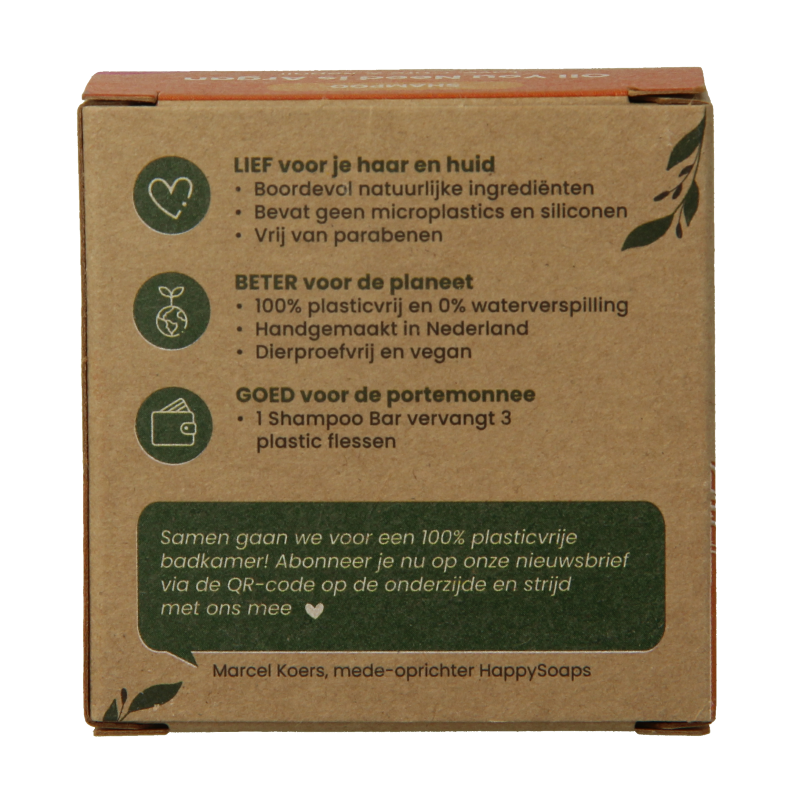 Happysoaps Shampoo bar oil you need argan 1 Stuks