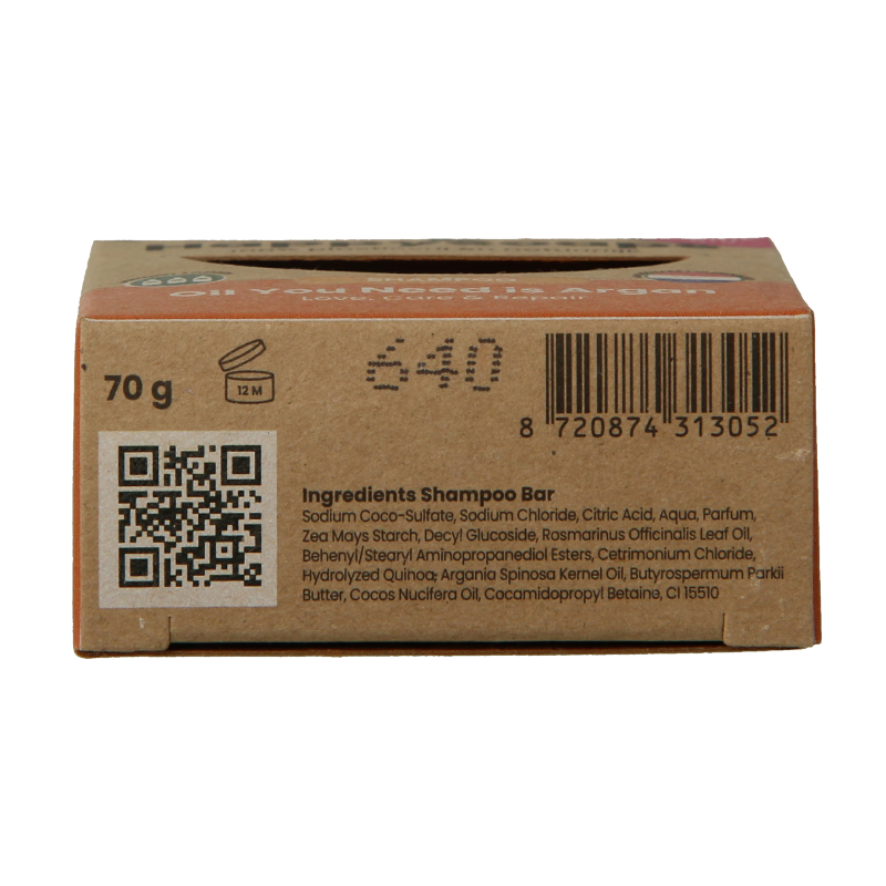 Happysoaps Shampoo bar oil you need argan 1 Stuks