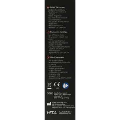 HEDA Thermometer luxe 10 seconden 1.00 Stuks
