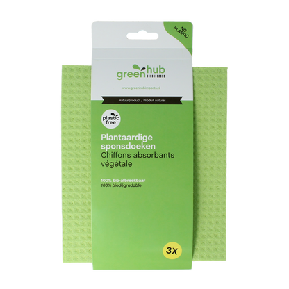 Greenhub  Sponsdoeken plantaardig 3.00 Stuks