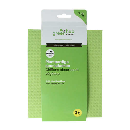 Greenhub  Sponsdoeken plantaardig 3 Stuks