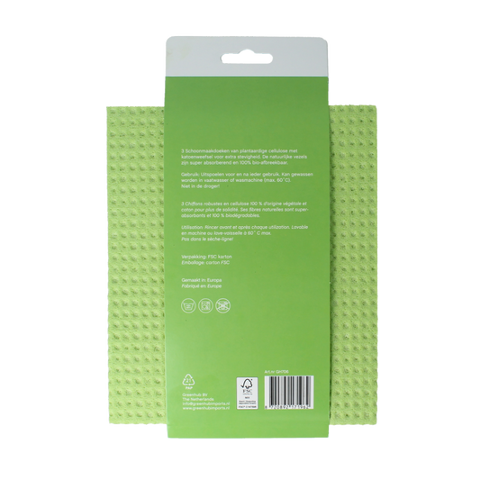 Greenhub  Sponsdoeken plantaardig 3 Stuks