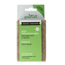 Greenhub  Schuursponsjes eco krasvrij 2.00 Stuks
