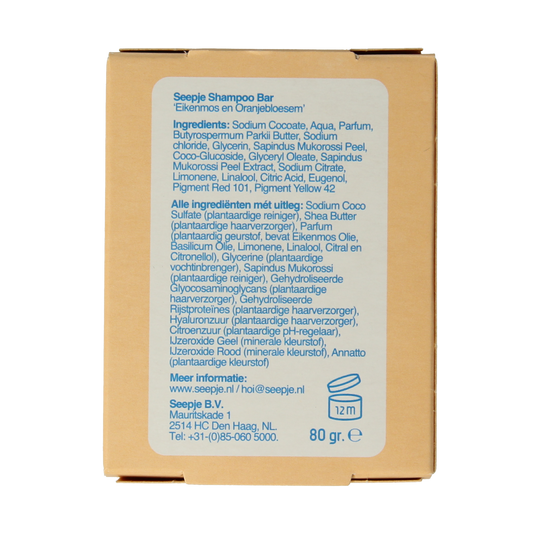 Seepje Shampoo bar eikenmos en oranjebloesem 80.00 Gram