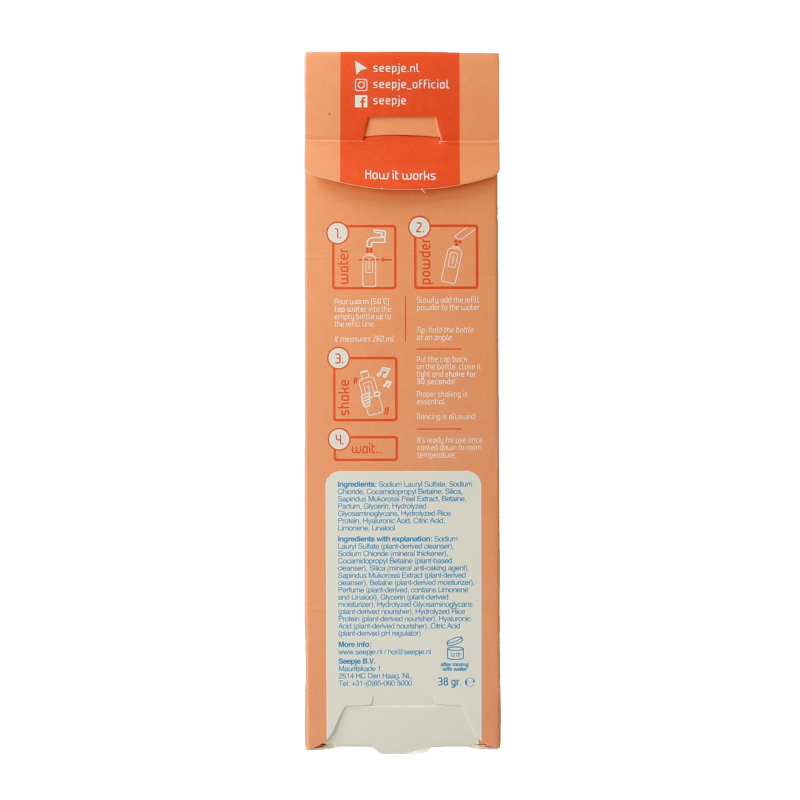Seepje Shampoo hydrate and nourish navulling 38 Gram