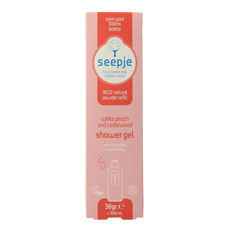 Seepje Showergel white peach and cedarwood navulling 38 Gram