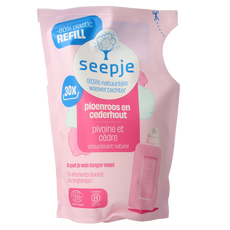 Seepje Wasverzachter pioenroos en cederhout navulling 750.00 Milliliter