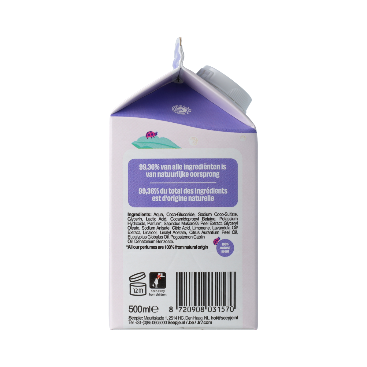 Seepje Handzeep lavendel tonka refill 500.00 Milliliter