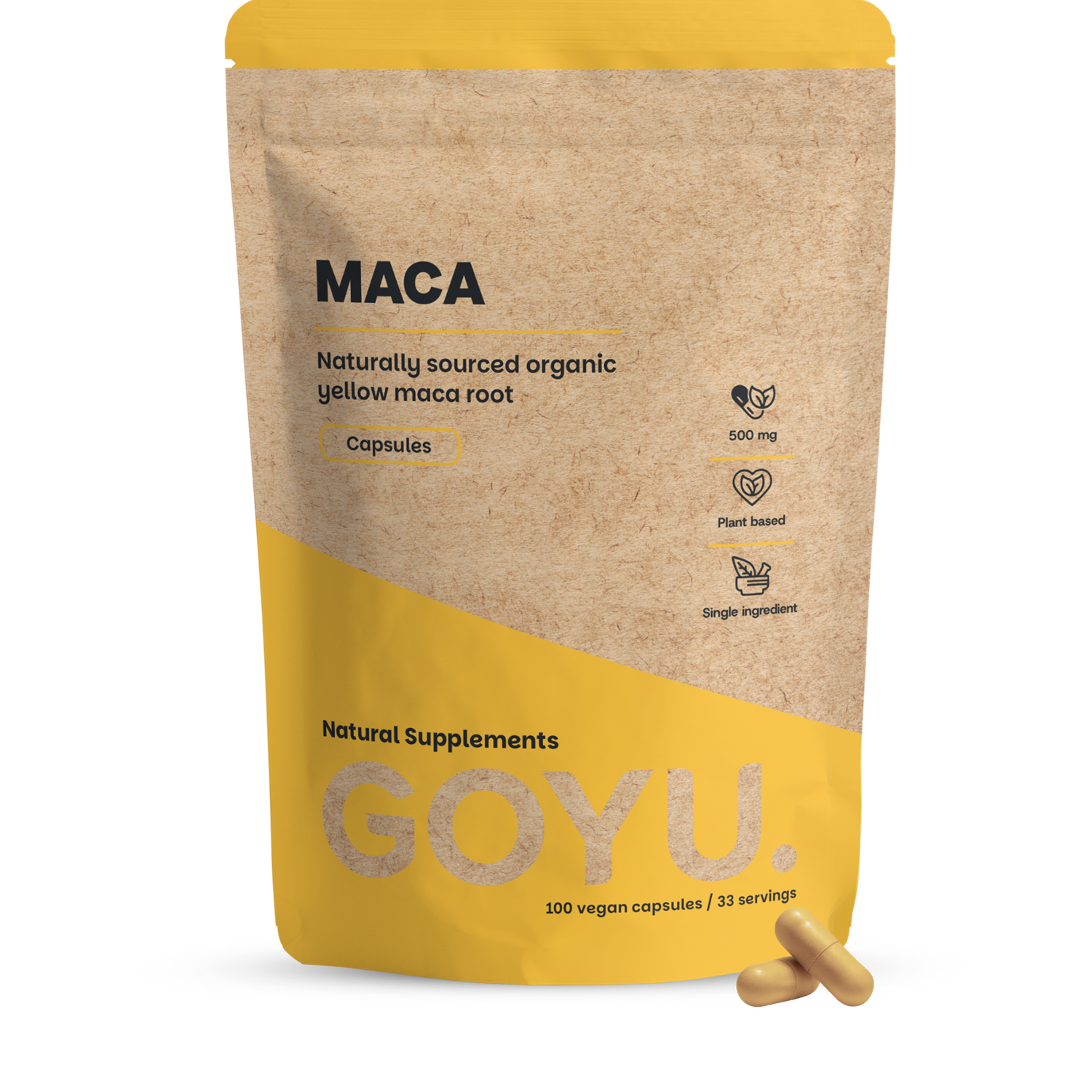 Goyu Maca 500mg bio 100.00 Capsules