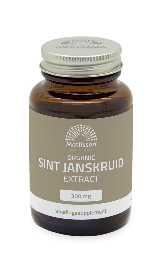 Mattisson Organic sint janskruid extract 300mg bio 90 Vegetarische capsules