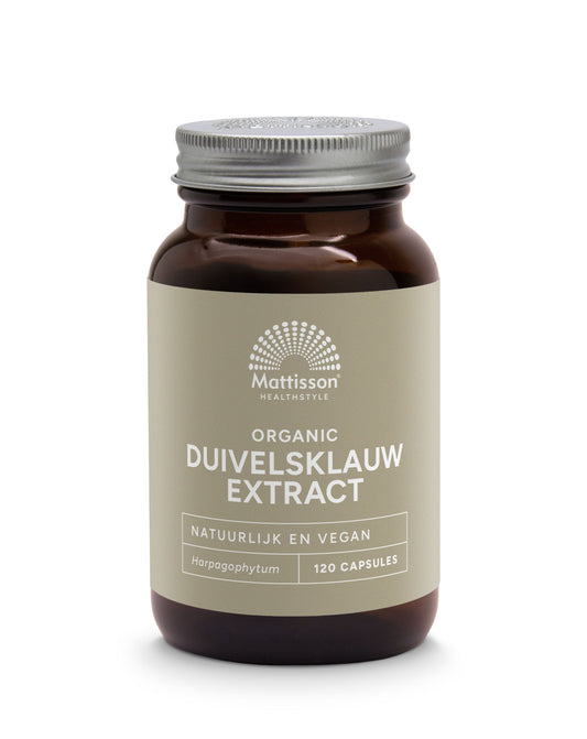 Mattisson Organic duivelsklauw extract 300mg bio 120.00 Vegetarische capsules