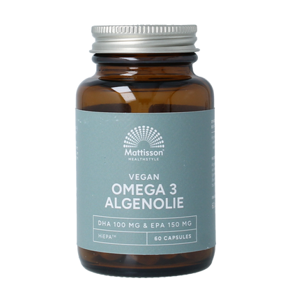 Mattisson Vegan omega 3 algenolie EPA 150mg&DHA 100mg 60.00 Capsules