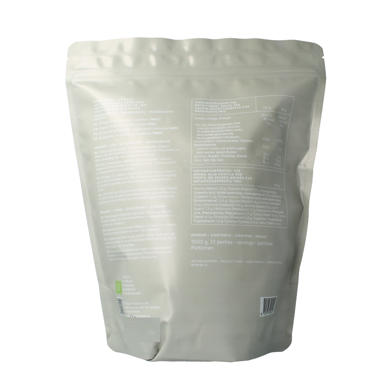 Mattisson Wei proteine poeder 80% natuurlijk bio 1 Kilogram