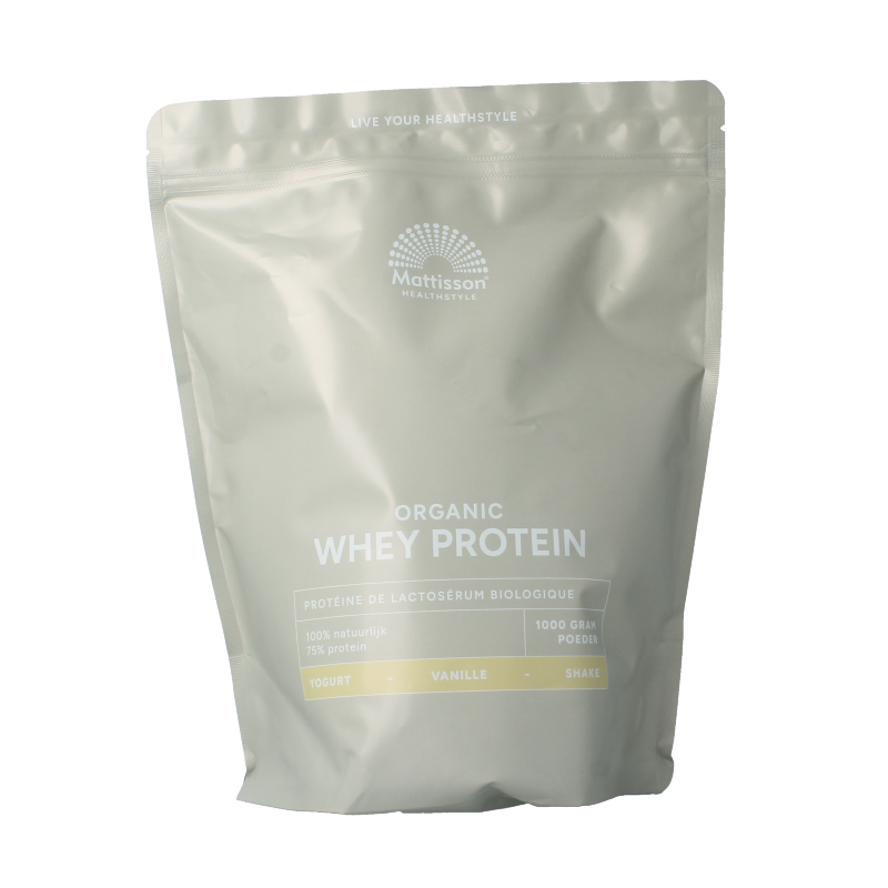 Mattisson Wei proteine poeder 75% vanille bio 1 Kilogram