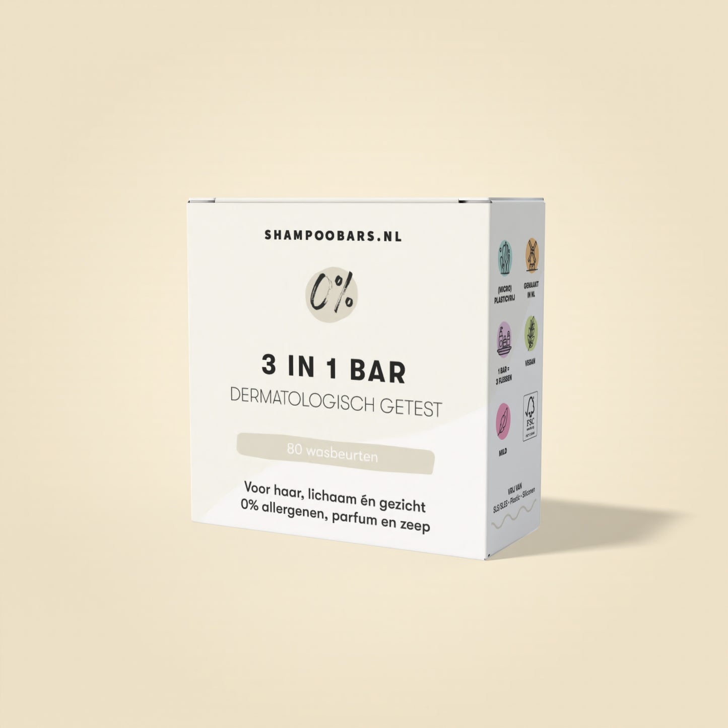 Shampoobars Bar 0%  3-in-1 neutraal 60 Gram