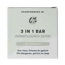 Shampoobars Bar 0%  3-in-1 neutraal 60 Gram