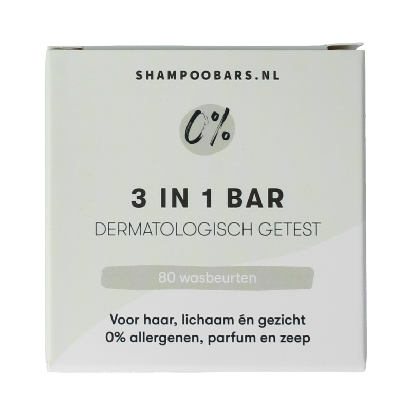 Shampoobars Bar 0%  3-in-1 neutraal 60 Gram