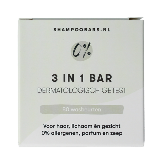 Shampoobars Bar 0%  3-in-1 neutraal 60 Gram