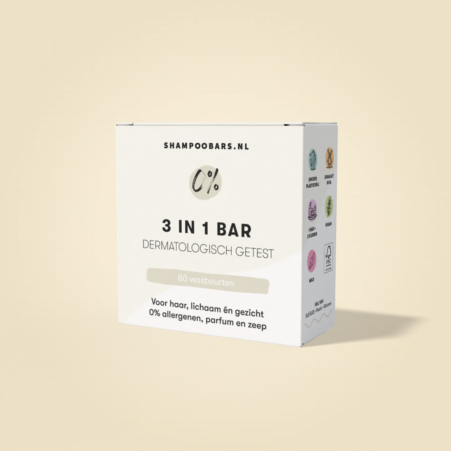 Shampoobars Bar 0%  3-in-1 neutraal 60 Gram