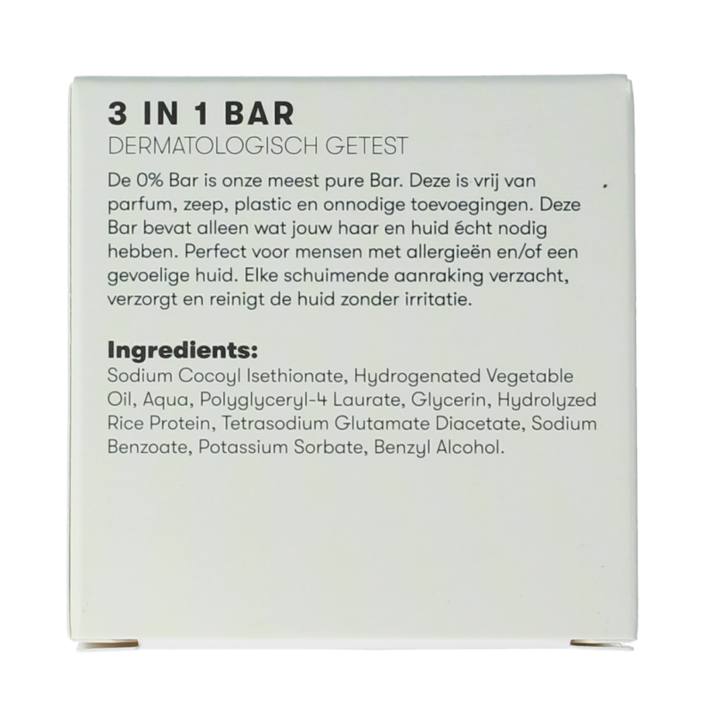 Shampoobars Bar 0%  3-in-1 neutraal 60 Gram