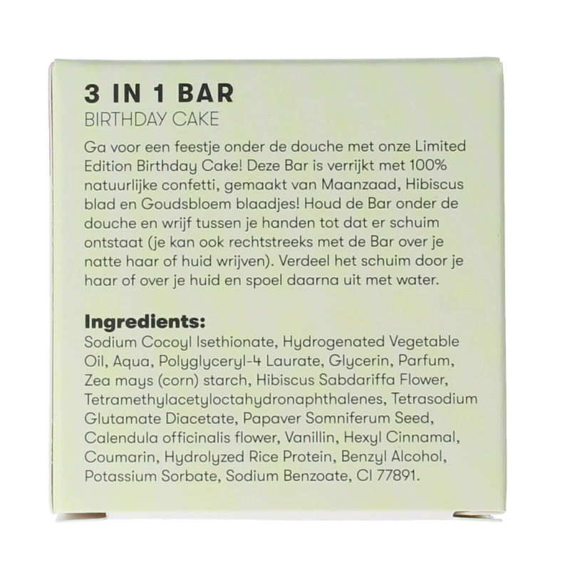 Shampoobars 3 in 1 bar birthday cake 60 Gram