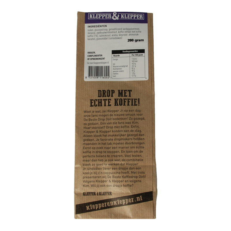 Klepper&Klepper De beste drop ooit koffie 200 Gram