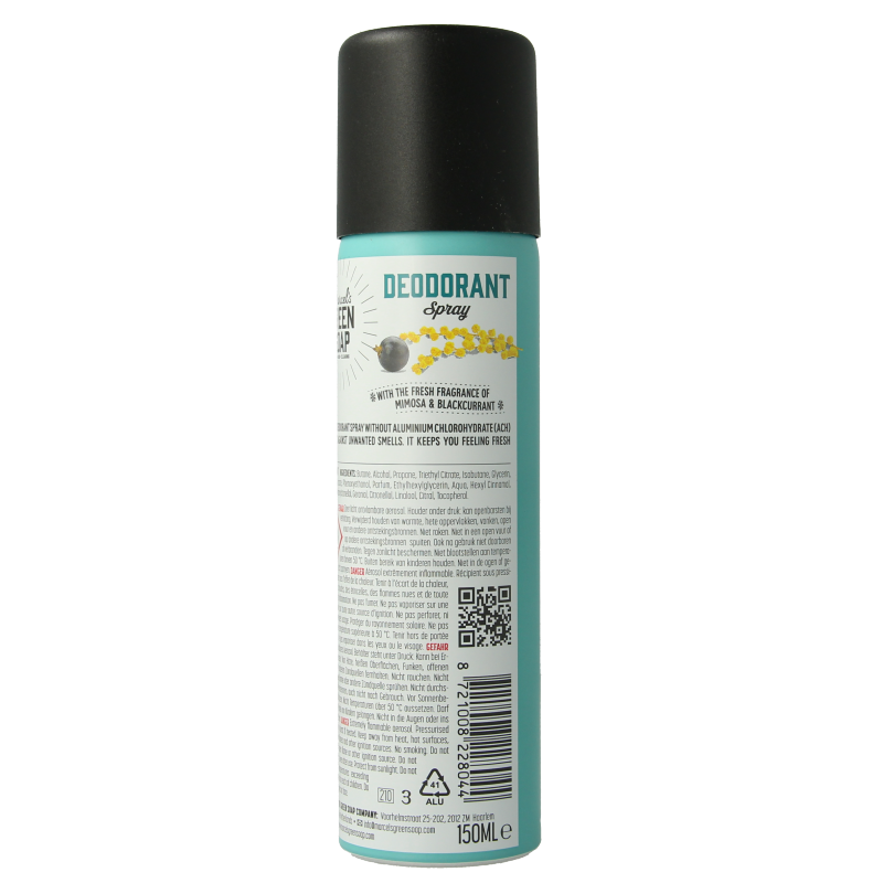 Marcel's Green Soap Deospray mimosa black currant 150 Milliliter