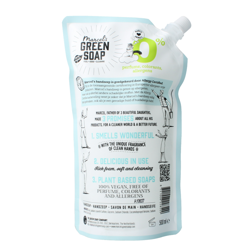 Marcel's Green Soap Handzeep 0% navulling 500 Milliliter
