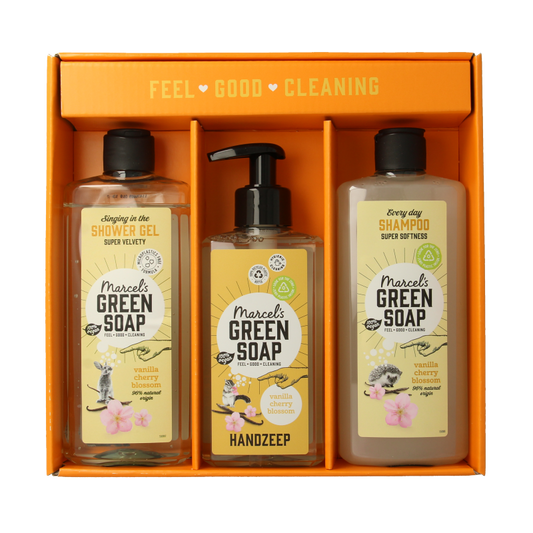 Marcel's Green Soap Giftset vanille & kersenbloesem 1 Set
