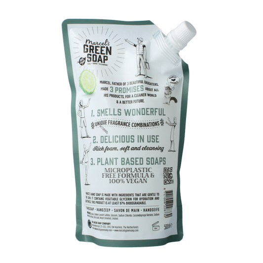 Marcel's Green Soap Handzeep bergamot & black pepper navul 500 Milliliter