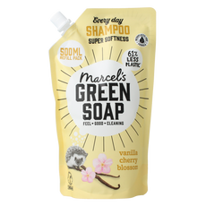 Marcel's Green Soap Shampoo vanille & kersenbloesem navulling 500.00 Milliliter
