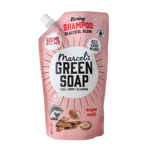 Marcel's Green Soap Shampoo argan & oudh navulling 500 Milliliter