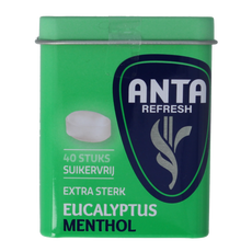 Anta Refresh eucalyptus menthol extra sterk suikervrij 72 Gram