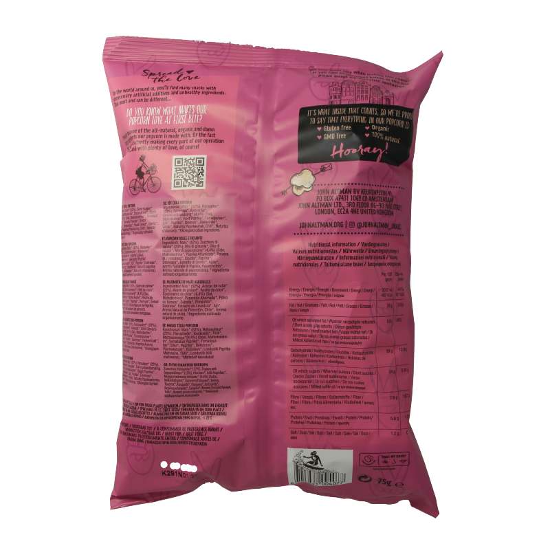 John Altman Popcorn sweet chilli bio 75 Gram