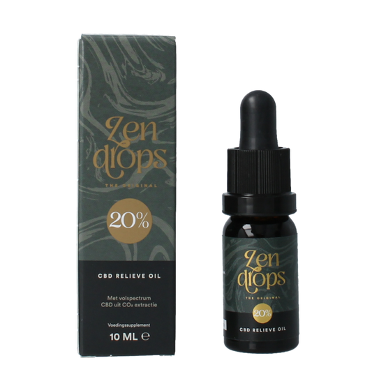 Zendrops CBD relieve oil original 20% 10 Milliliter