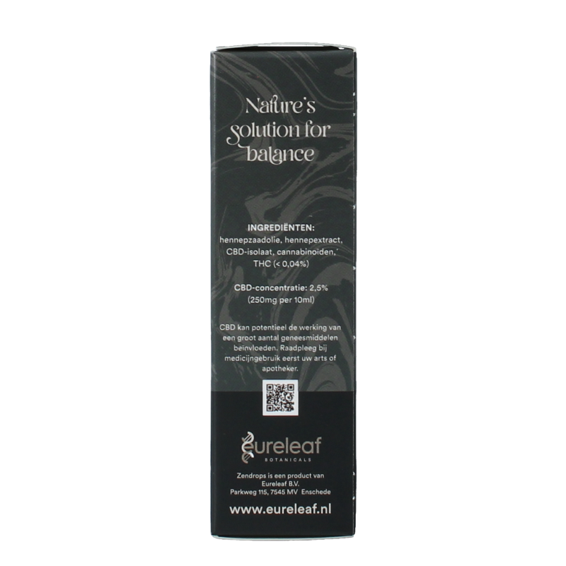 Zendrops CBD relieve oil pets 2.5% 10 Milliliter