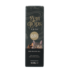 Zendrops CBD olie huisdieren 2.5% hond en kat 10.00 Milliliter