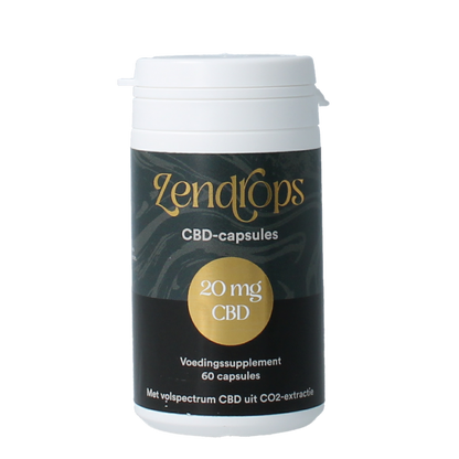 Zendrops CBD capsules 20mg hennepzaadolie 60.00 Capsules