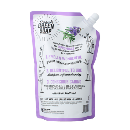 Marcel's Green Soap Handzeep lavendel & rosemarijn navulling 1.00 Liter