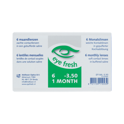 Eyefresh Eye Fresh maandlenzen 6-pack -3.50 6.00 Stuks