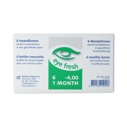Eyefresh Eye Fresh maandlenzen 6-pack -4.00 6.00 Stuks