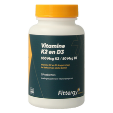 Fittergy K2 (100mcg) en D3 (50mcg) 60.00 Tabletten