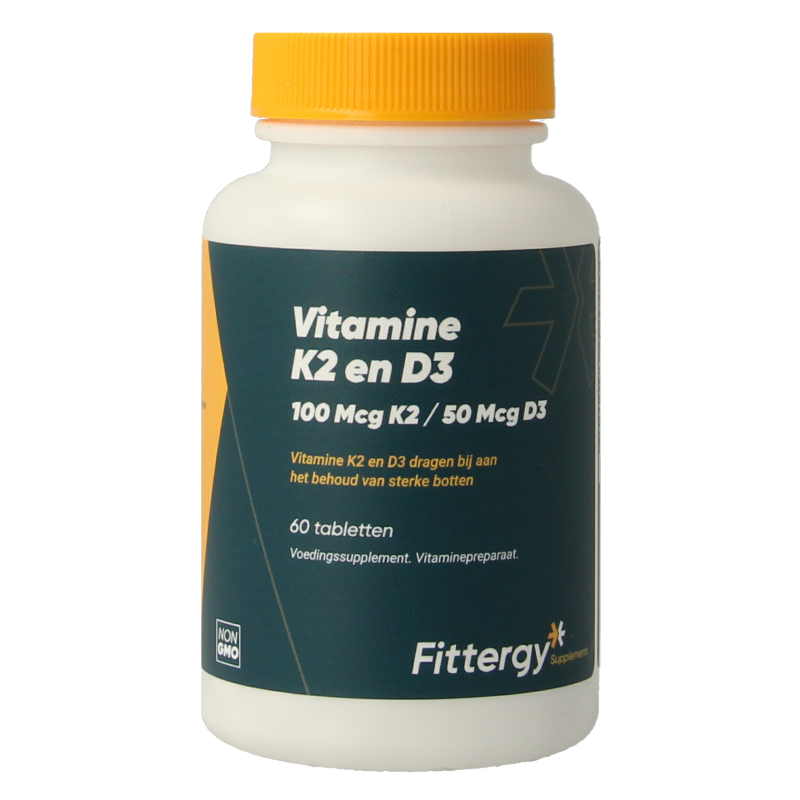 Fittergy K2 (100mcg) en D3 (50mcg) 60 Tabletten